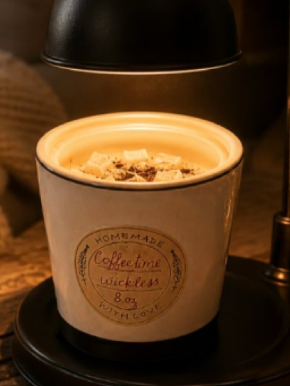 Handmade Coffee Time Wickless Soy Candle!